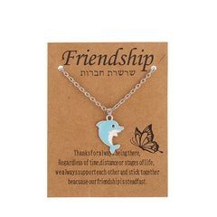 Cute Dolphin Pendant Necklace for Girls