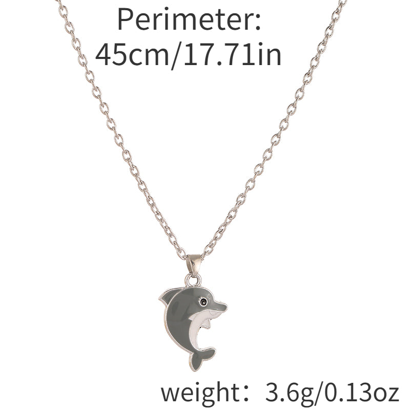 Cute Dolphin Pendant Necklace for Girls