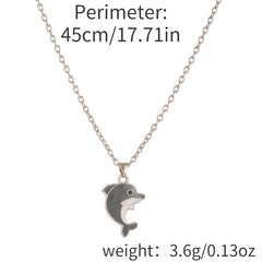 Cute Dolphin Pendant Necklace for Girls