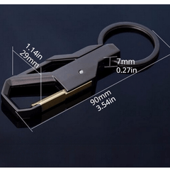 Business Car Keychain Double Headed Key Ring Men