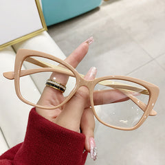 Light Blocking Glasses Cat Eye Clear Lens Anti Eyestrain Computer Glasses