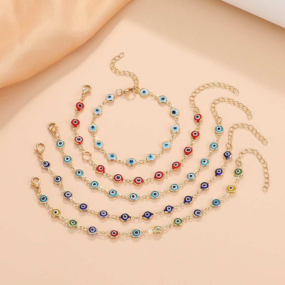 Evil Eye Link Chain Bracelet for Girls