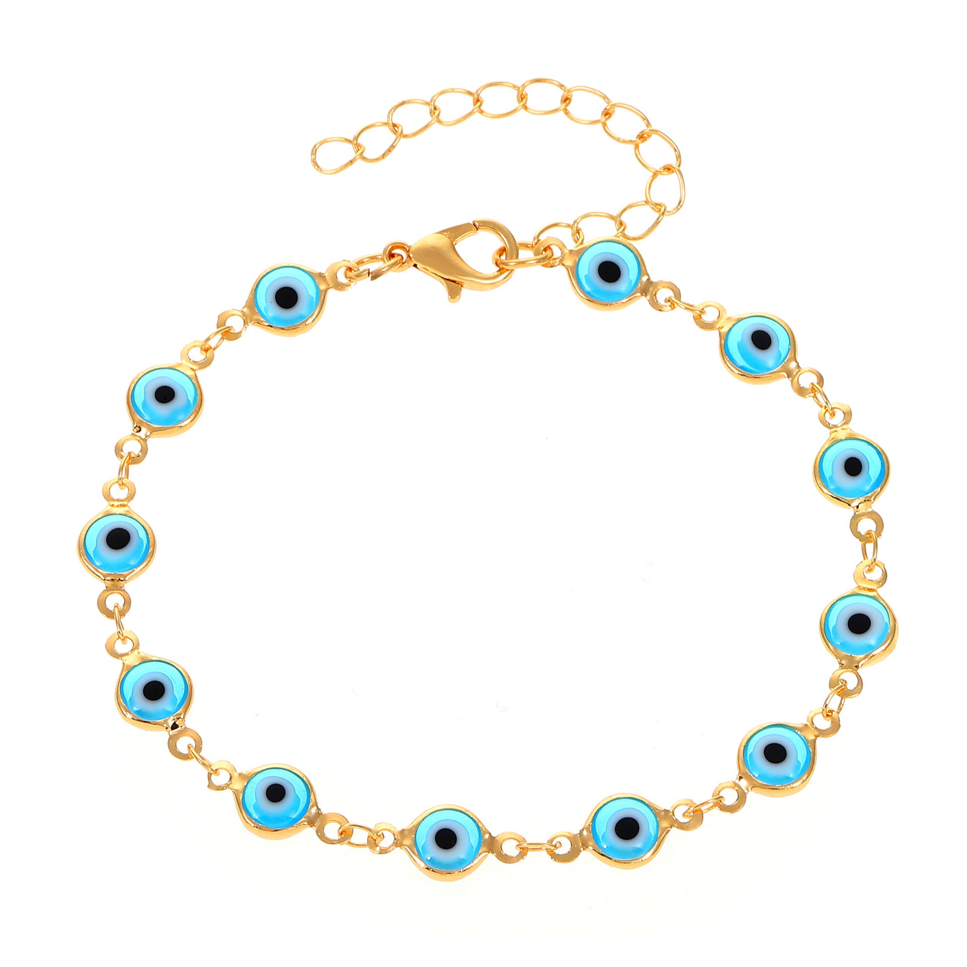 Evil Eye Link Chain Bracelet for Girls