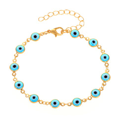 Evil Eye Link Chain Bracelet for Girls