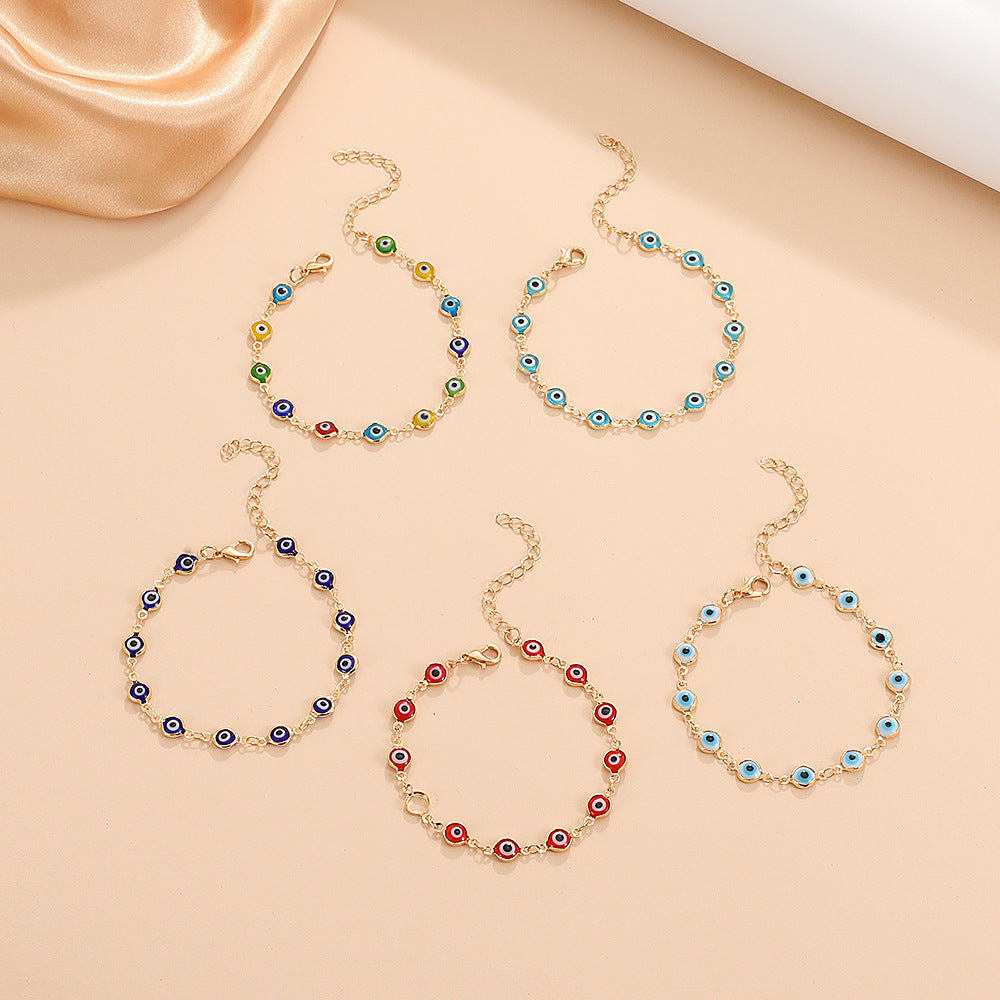 Evil Eye Link Chain Bracelet for Girls