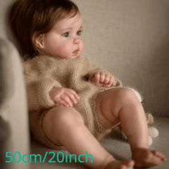 Realistic 20inch Baby Reborn Doll with Painting Skin Soft vinyl Toy for Girl