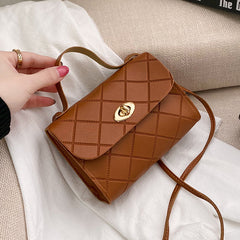 Casual Rhombus Small Square Crossbody Bag for Girls