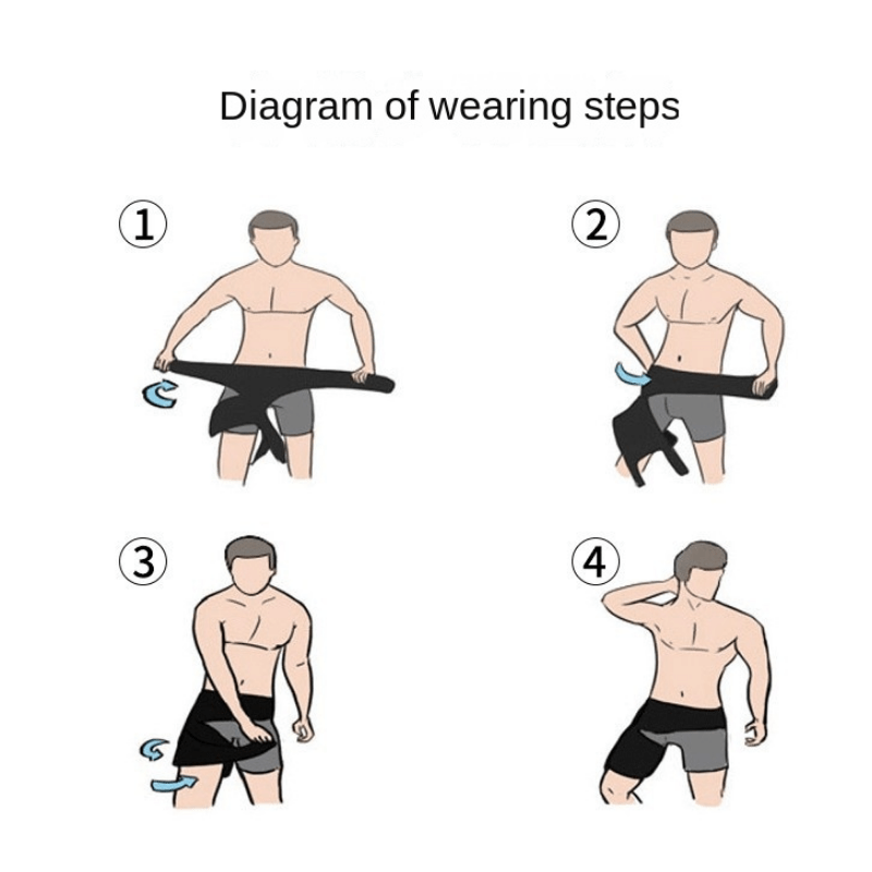 Men's Fitness Leggings Muscle & Hip Protection Weightlifting Thigh Belt