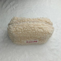 Plush Makeup Bag Zipper Pouch Furry Brush Holder