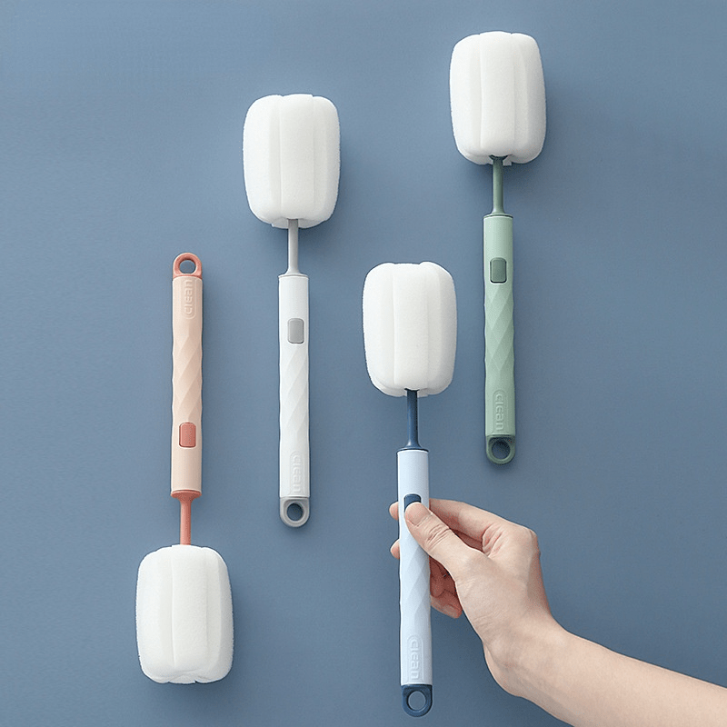 Removable Sponge Brush Baby Cup Bottle Cleaning Brush