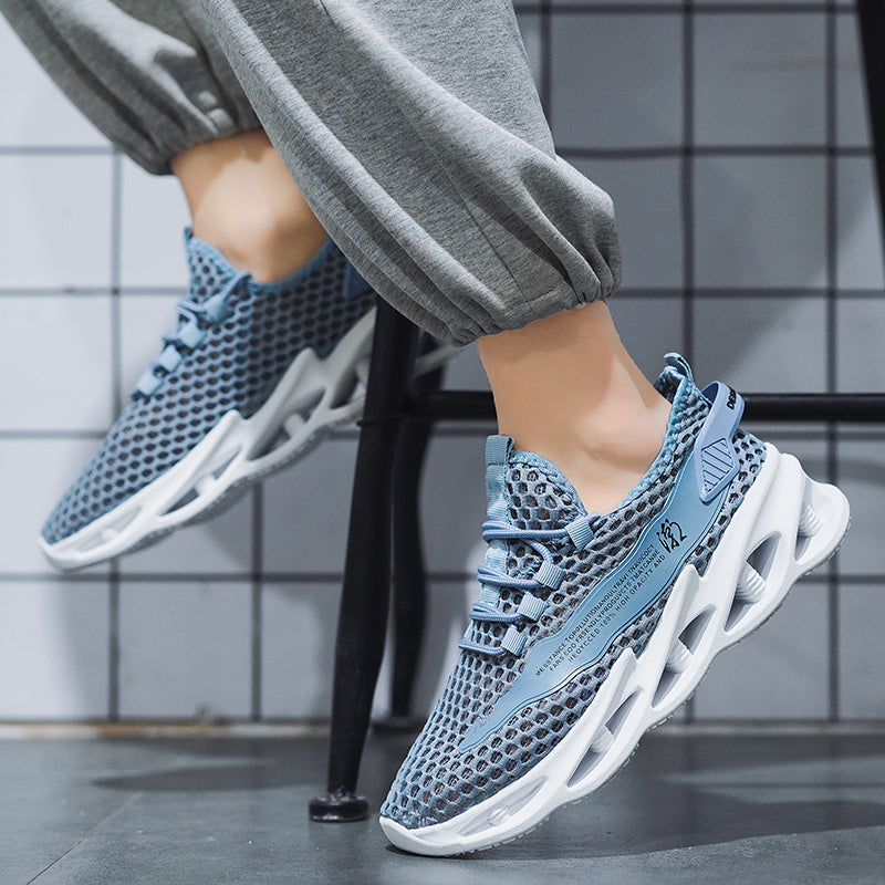 Men's Breathable Lace Up Mesh Sneakers Casual Outdoor Shoes