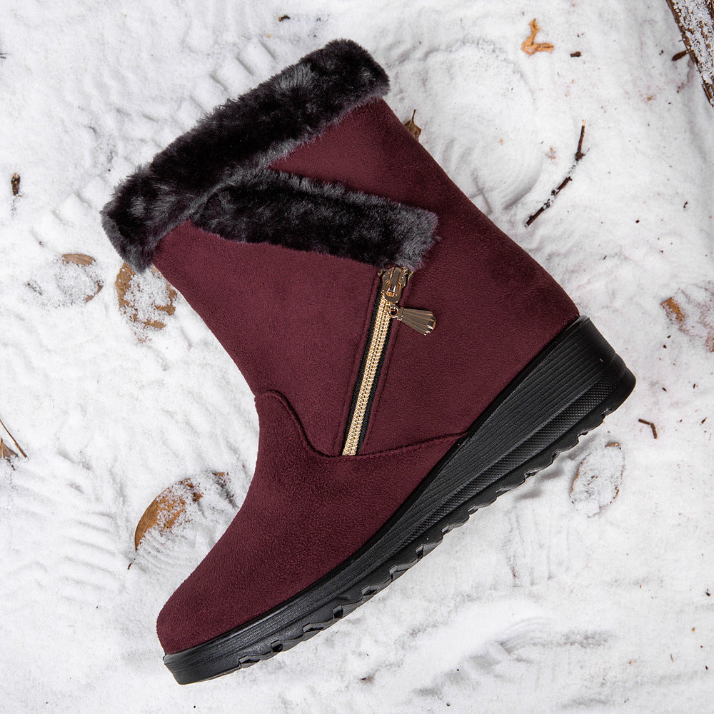 Women's Warm Snow Boots Fleece Lining Ankle Boots