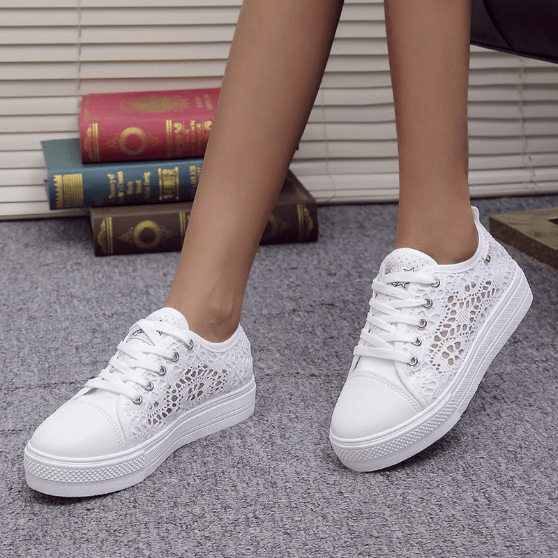 Women's Lace Mesh Sneakers Lightweight & Breathable Shoes