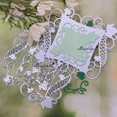 Leaves Flowers Frame Metal Cutting Dies for Scrapbooking Cards Crafts