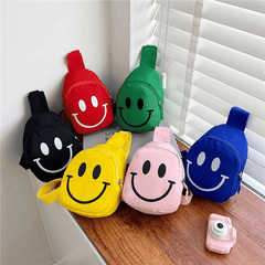 Kids Happy Face Chest Bag Small Crossbody Bag