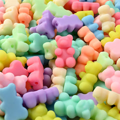 30pcs 11x18mm Matte Acrylic Bear Beads for DIY Jewelry Making