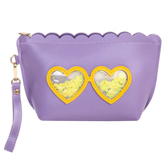 Kids Cartoon PU Leather Glasses Coin Purse Pen Bag