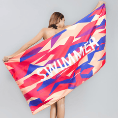 Velvet Microfiber Beach Towel Double Sided Ultra Absorbent Quick Drying