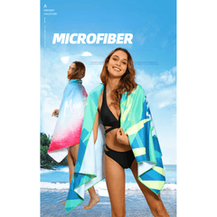 Velvet Microfiber Beach Towel Double Sided Ultra Absorbent Quick Drying