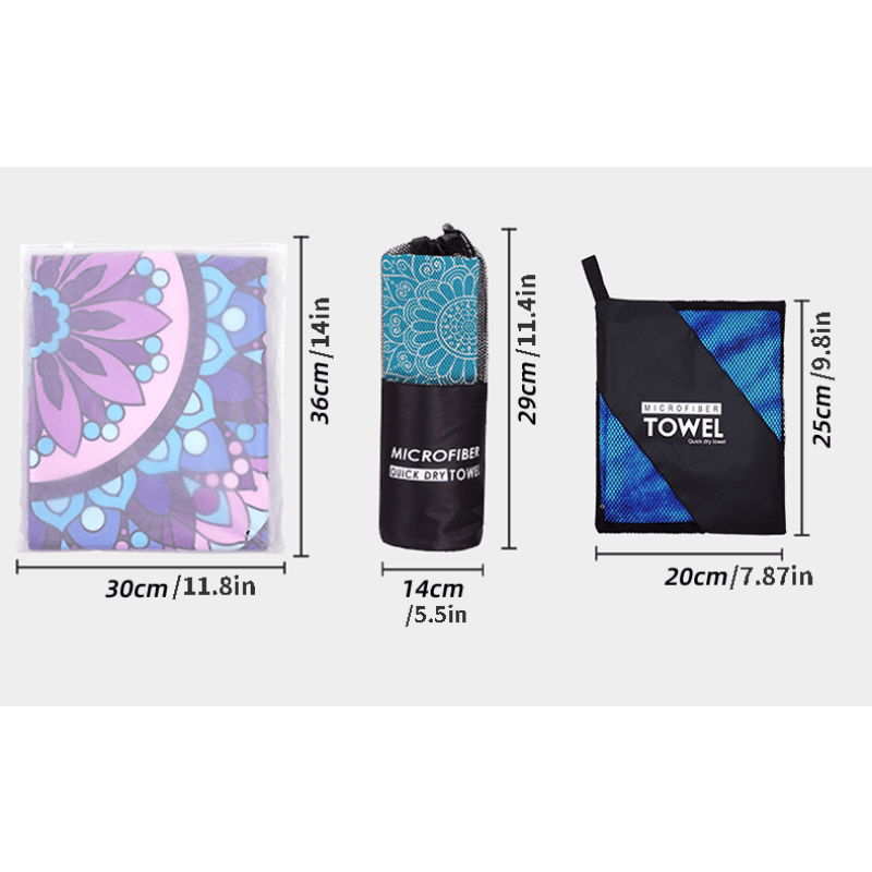 Velvet Microfiber Beach Towel Double Sided Ultra Absorbent Quick Drying