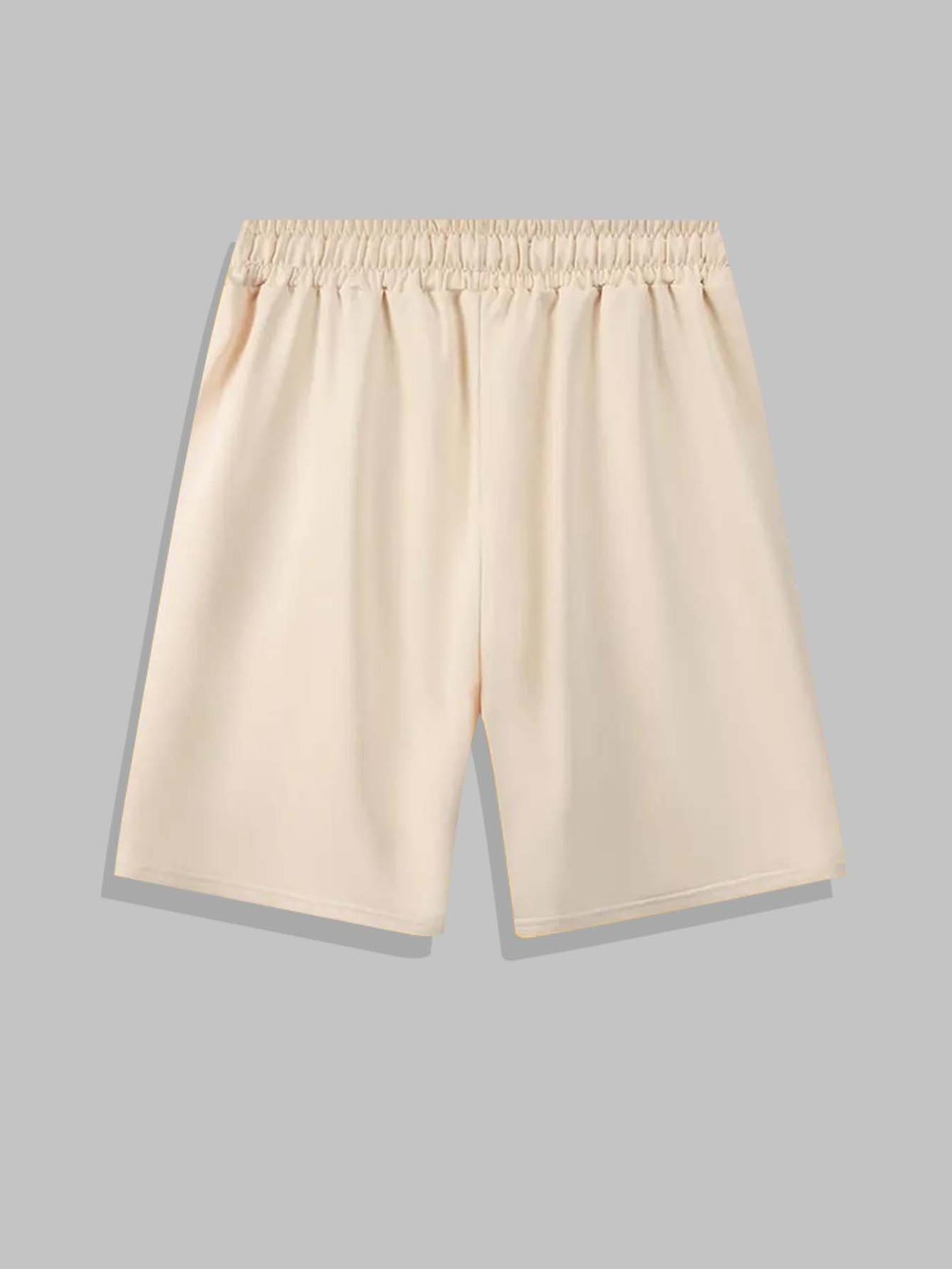 Anime Graphic Pattern Comfy Shorts Men's Casual Elastic Waist Drawstring Shorts