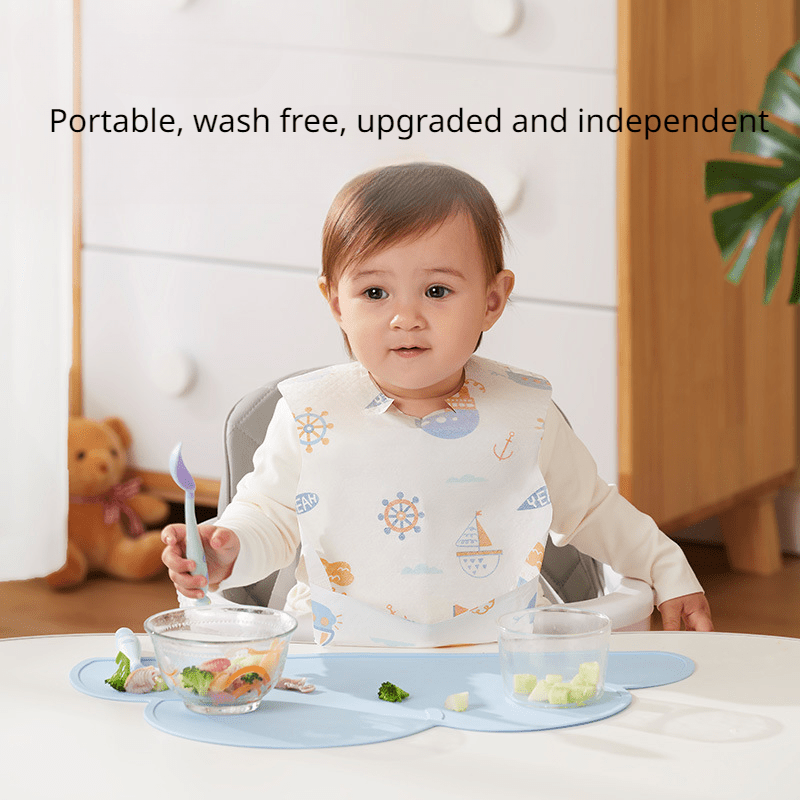 20pcs Disposable Baby Bibs Waterproof Feeding Bibs