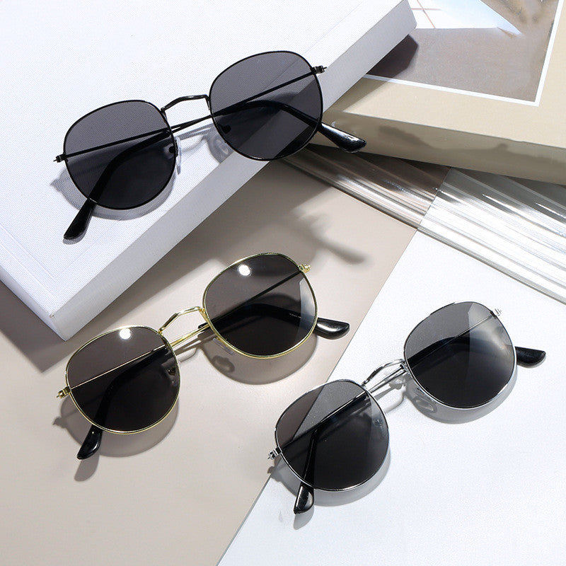 Retro Round Metal Sunglasses UV400 Sun Shades