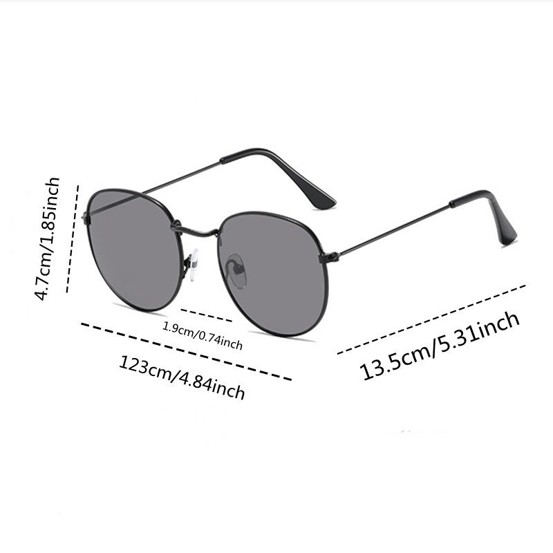 Retro Round Metal Sunglasses UV400 Sun Shades