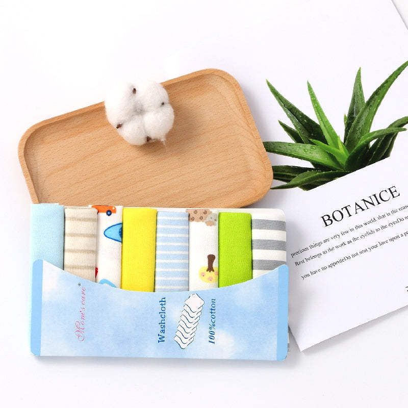 8pcs Soft Baby Washcloths Natural Cotton Infant Bath Towel