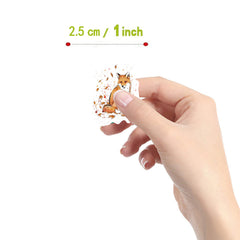 500pcs Fox Cartoon Label Stickers, DIY Animal Tape, 10 Patterns