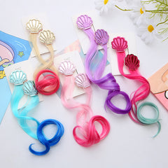 Mermaid Princess Hair Gradient Shell Wig for Kids