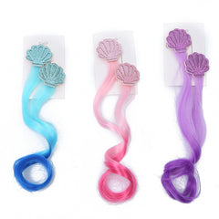 Mermaid Princess Hair Gradient Shell Wig for Kids