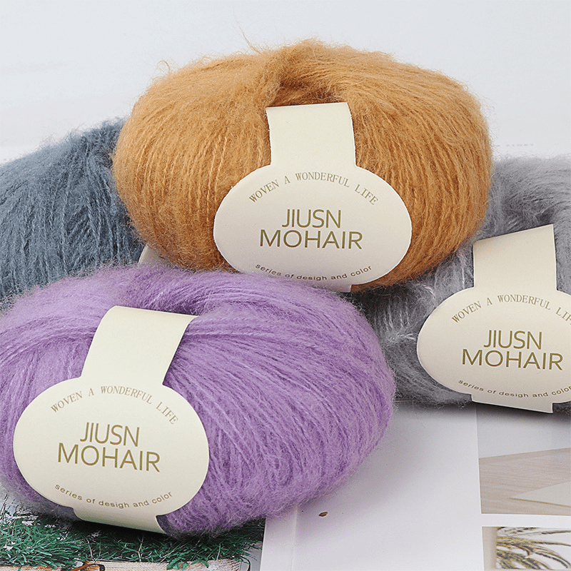 5pcs Soft Mohair Yarn Set for Crochet Hand Knitting Sweater Shawl