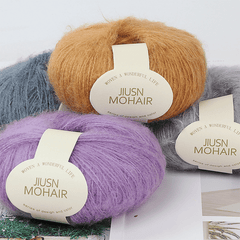 5pcs Soft Mohair Yarn Set for Crochet Hand Knitting Sweater Shawl