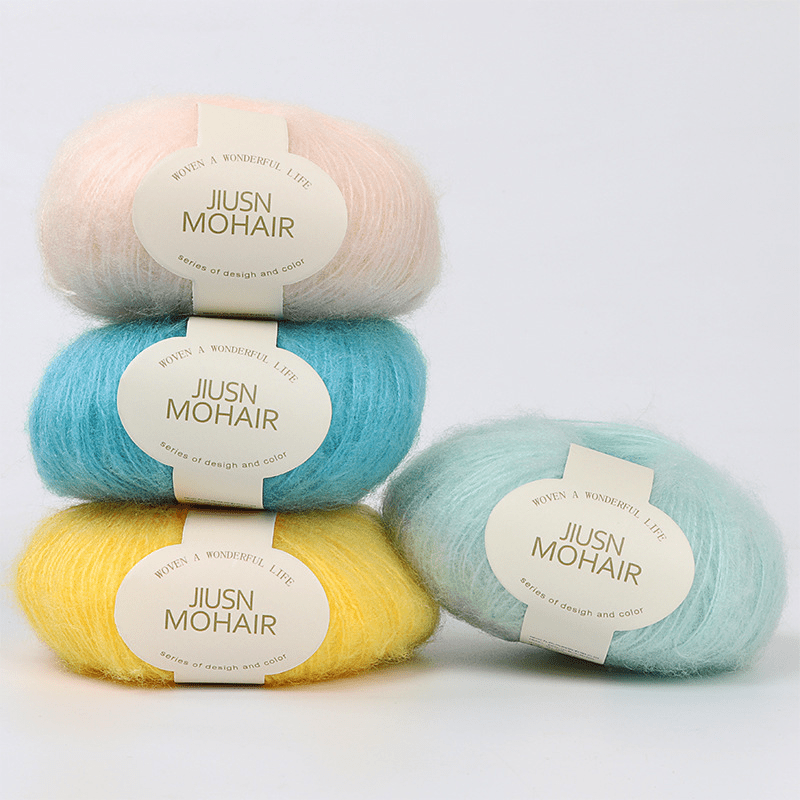 5pcs Soft Mohair Yarn Set for Crochet Hand Knitting Sweater Shawl
