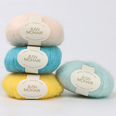 5pcs Soft Mohair Yarn Set for Crochet Hand Knitting Sweater Shawl