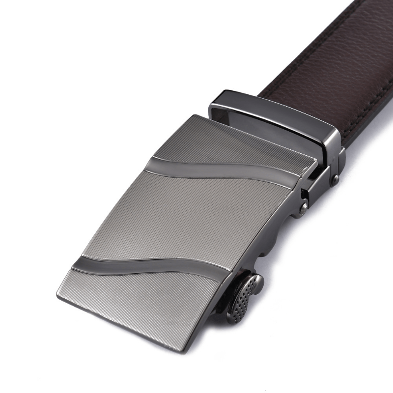Men's Two Layer Cowhide Leather Automatic Belt
