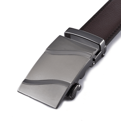 Men's Two Layer Cowhide Leather Automatic Belt
