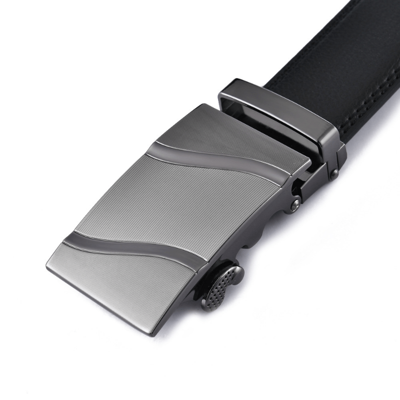 Men's Two Layer Cowhide Leather Automatic Belt