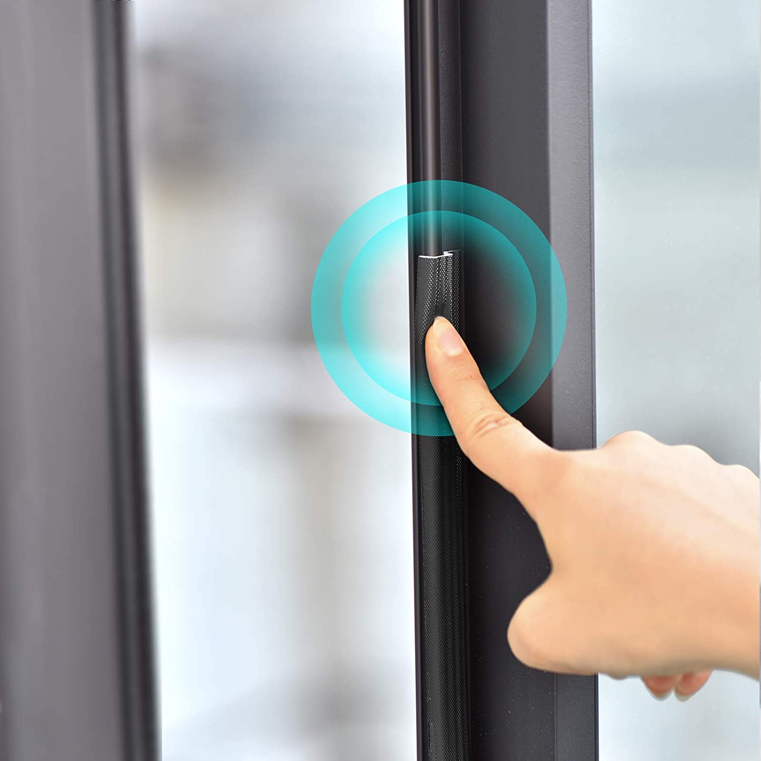 16.5FT Draft Stopper Sweep Door Window Seal Strip Adhersive Soundproof Seal