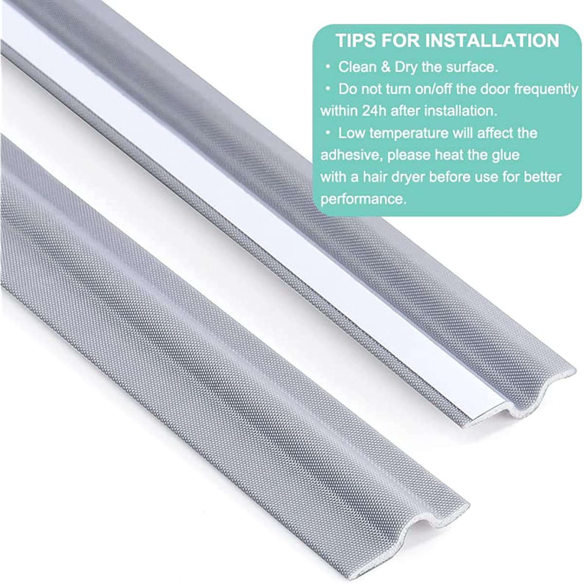 16.5FT Draft Stopper Sweep Door Window Seal Strip Adhersive Soundproof Seal