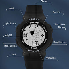 Kids Electronic Watch Spaceman Boys Girls Sports Wrist Watch Luminous