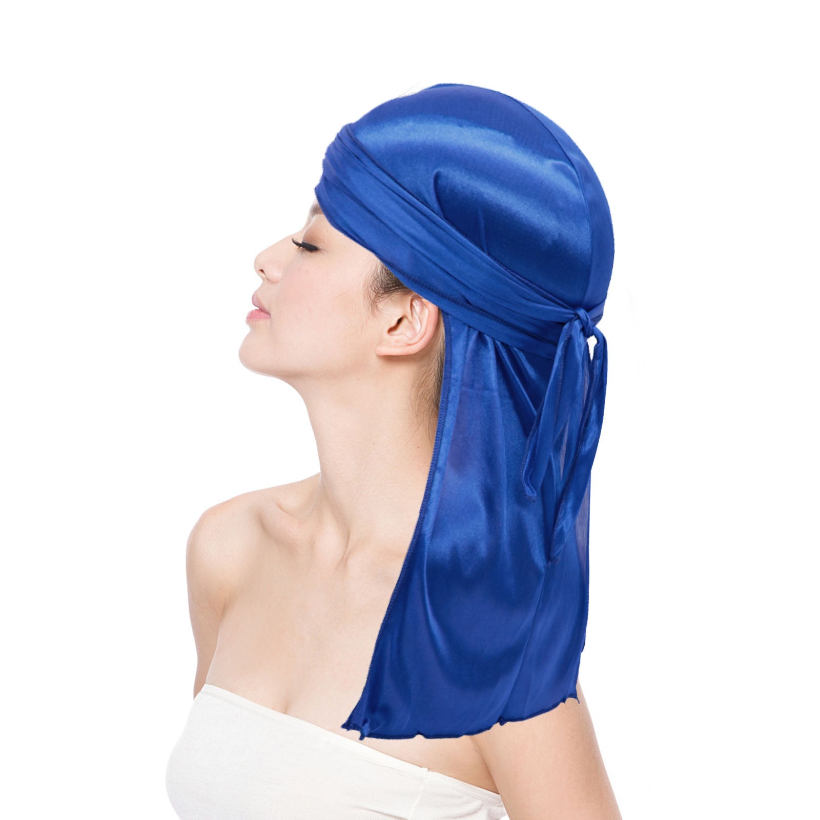 3pcs Satin Durag Head Wraps Long Tail Turban Cap for Outdoor Sports