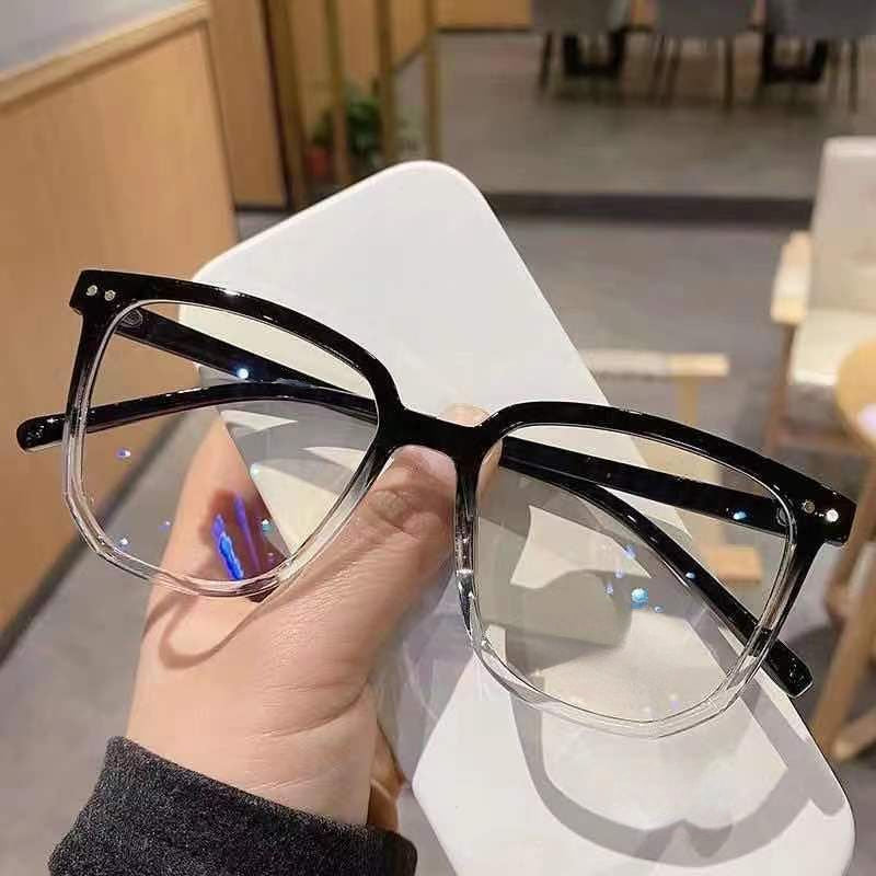 Light Blocking Glasses Square Clear Lens Computer Glasses