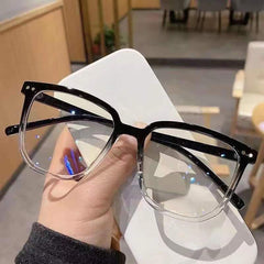 Light Blocking Glasses Square Clear Lens Computer Glasses