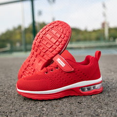Boys Mesh Striped Lace-up Running Shoes Outdoor Sneakers