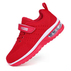 Boys Mesh Striped Lace-up Running Shoes Outdoor Sneakers