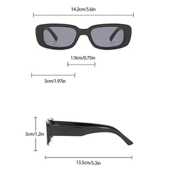 Y2K Rectangle Sunglasses Retro UV400 Sun Shades Glasses