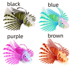 Glow in the Dark Lionfish Decor for Aquarium