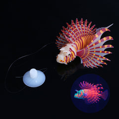 Glow in the Dark Lionfish Decor for Aquarium